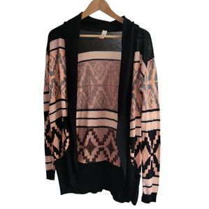 🎉 5 for $25 - Pink & black open cardigan